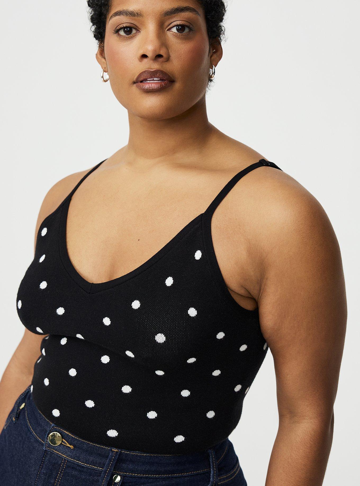 Jacquard Sweater Tank, JUMPER DOTS BLACK, alternate