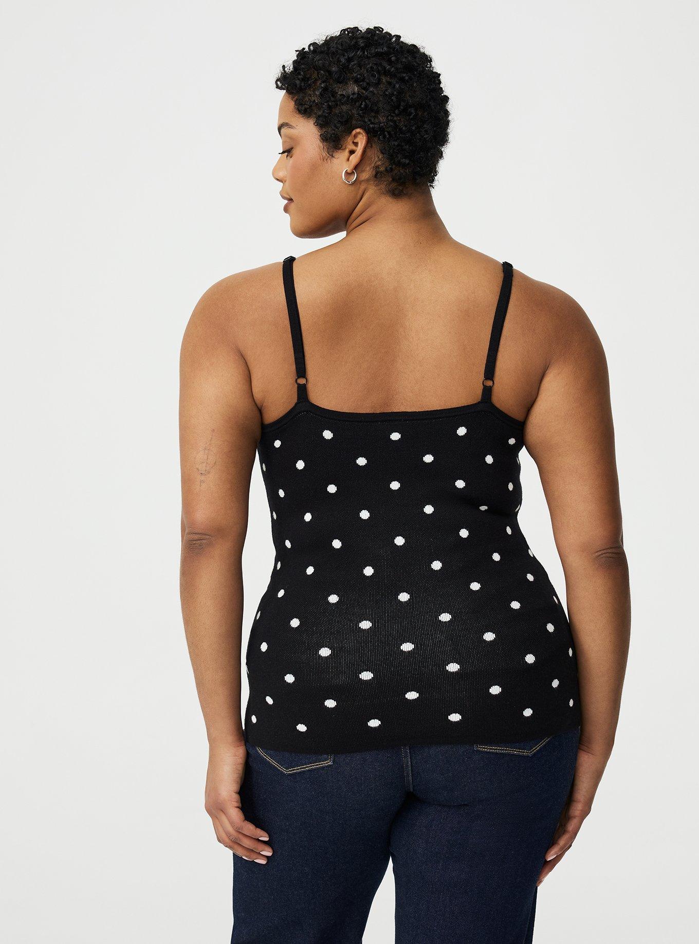 Jacquard Sweater Tank, JUMPER DOTS BLACK, alternate