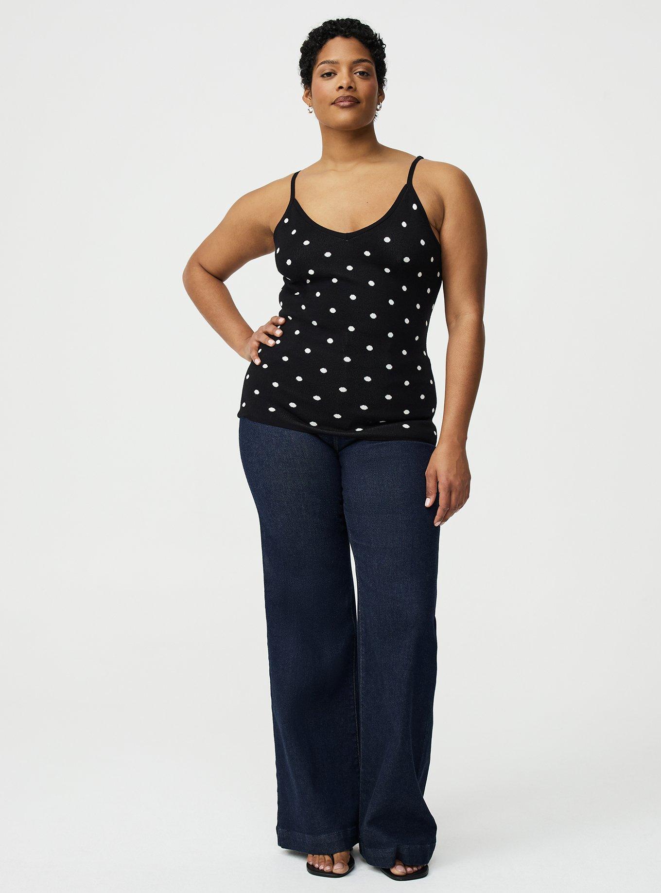 Jacquard Sweater Tank, JUMPER DOTS BLACK, alternate