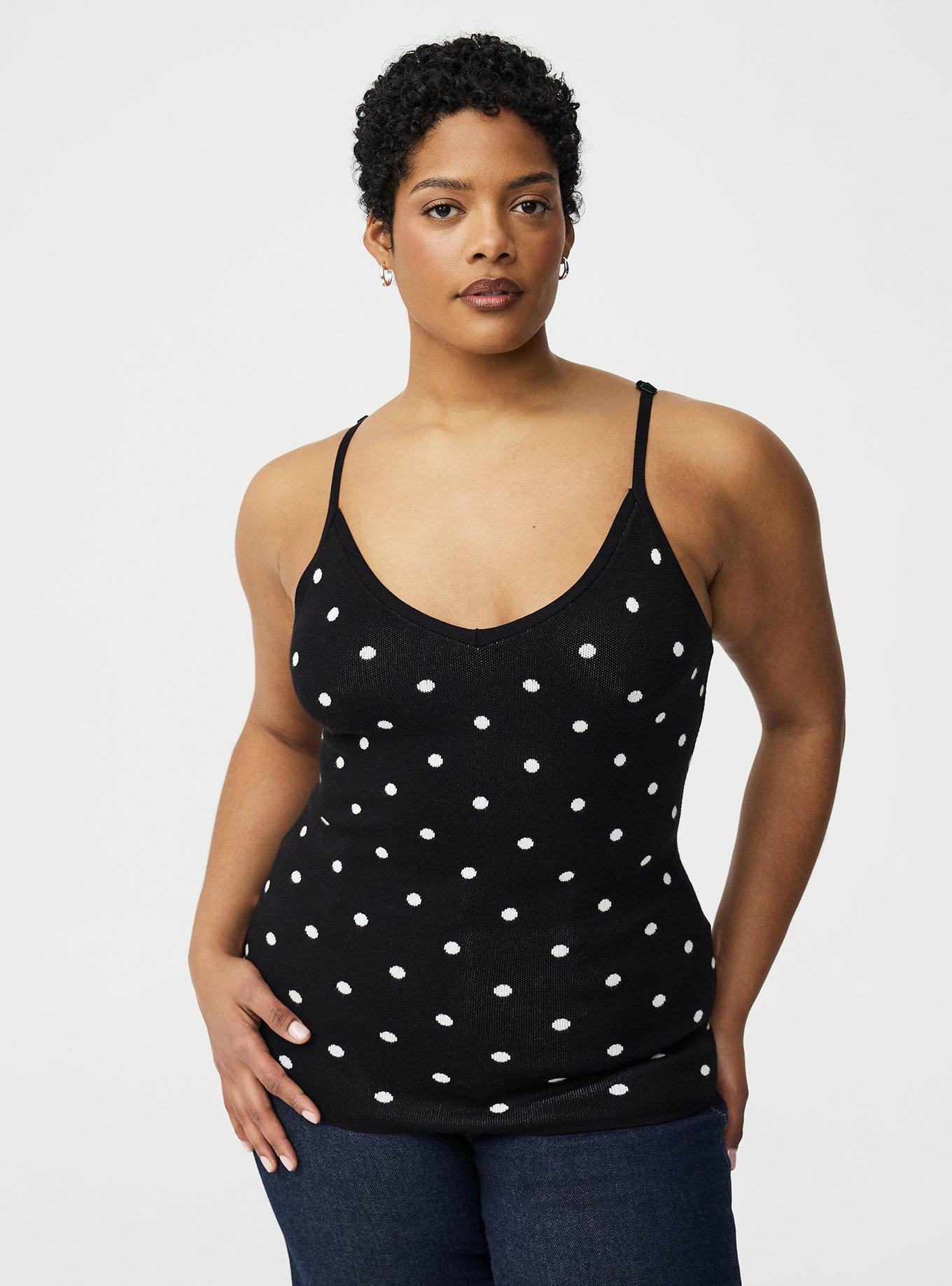 Jacquard Sweater Tank, JUMPER DOTS BLACK, hi-res