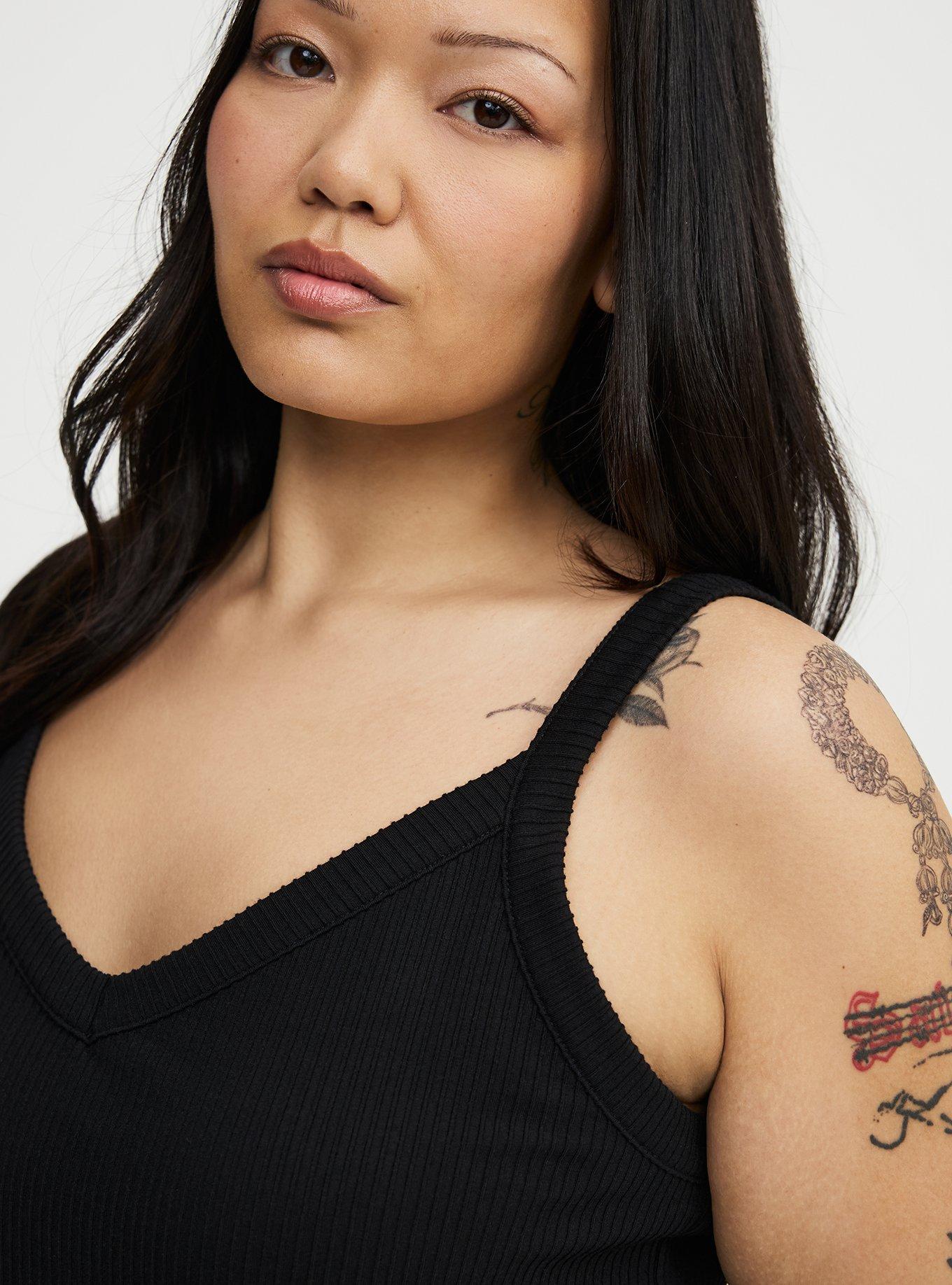 Textured Rib Lounge Brami, DEEP BLACK, alternate