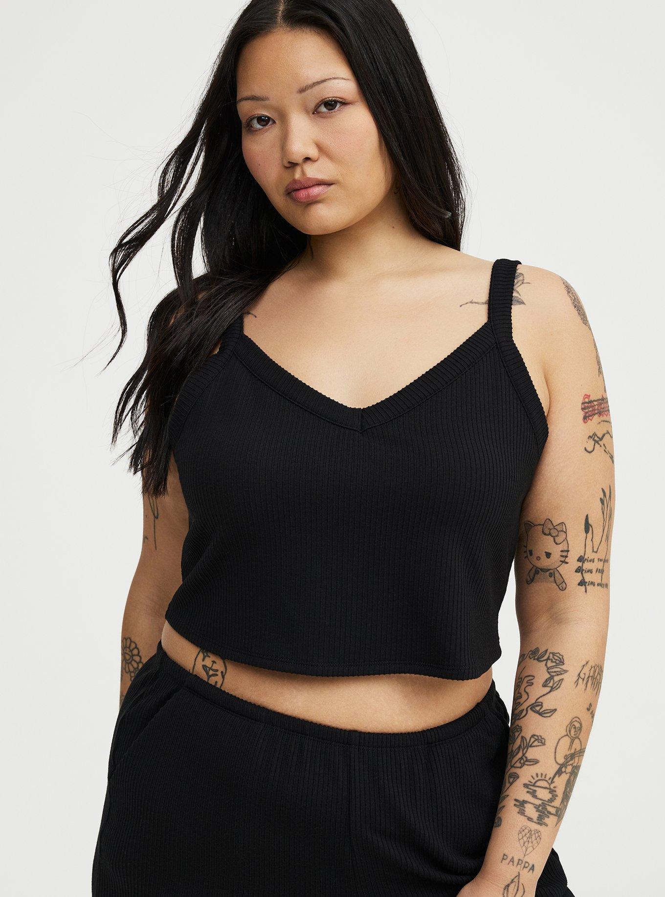 Textured Rib Lounge Brami, DEEP BLACK, hi-res