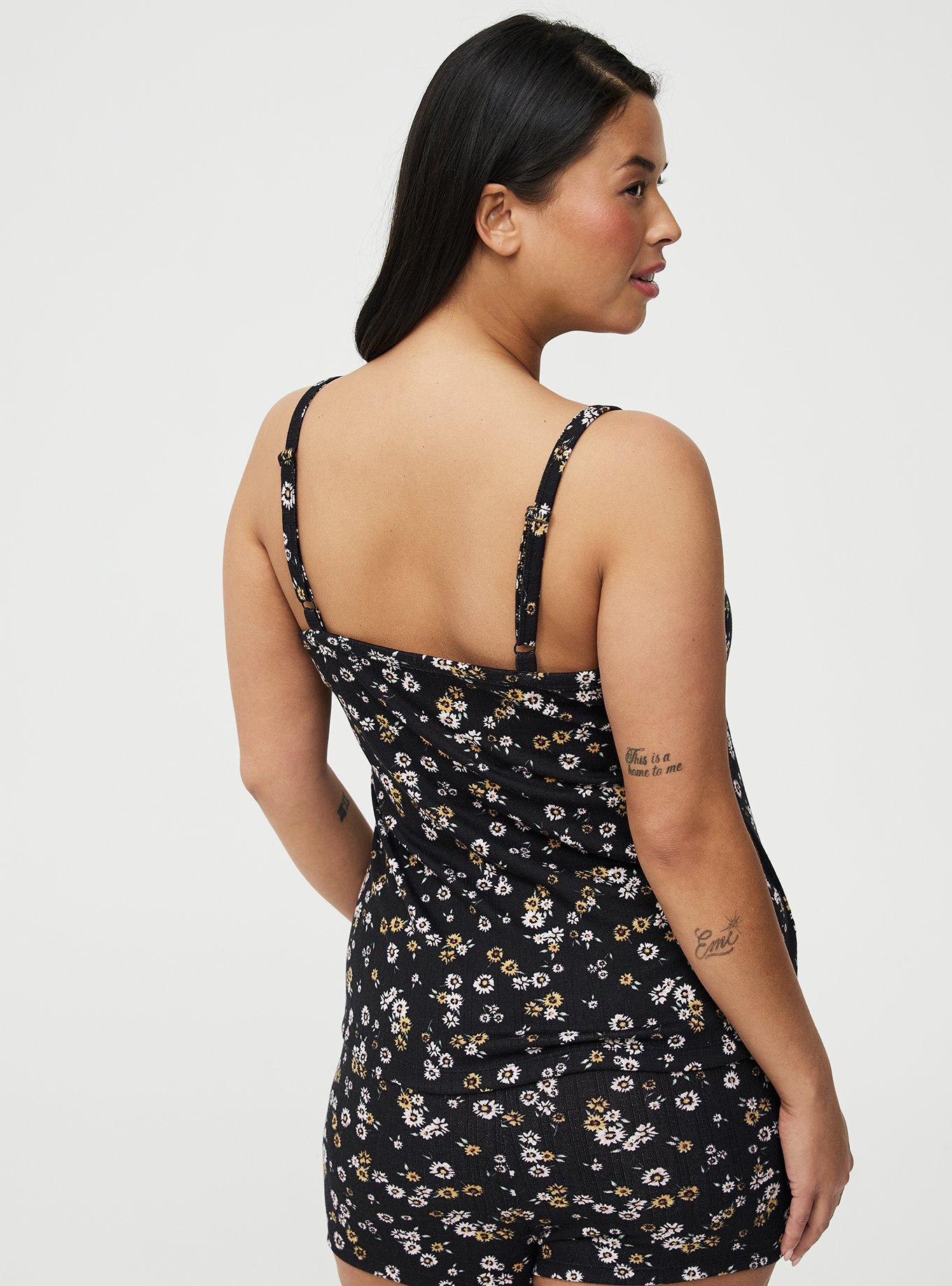 Pointelle Sleep Cami, DAISY DITSY BLACK, alternate