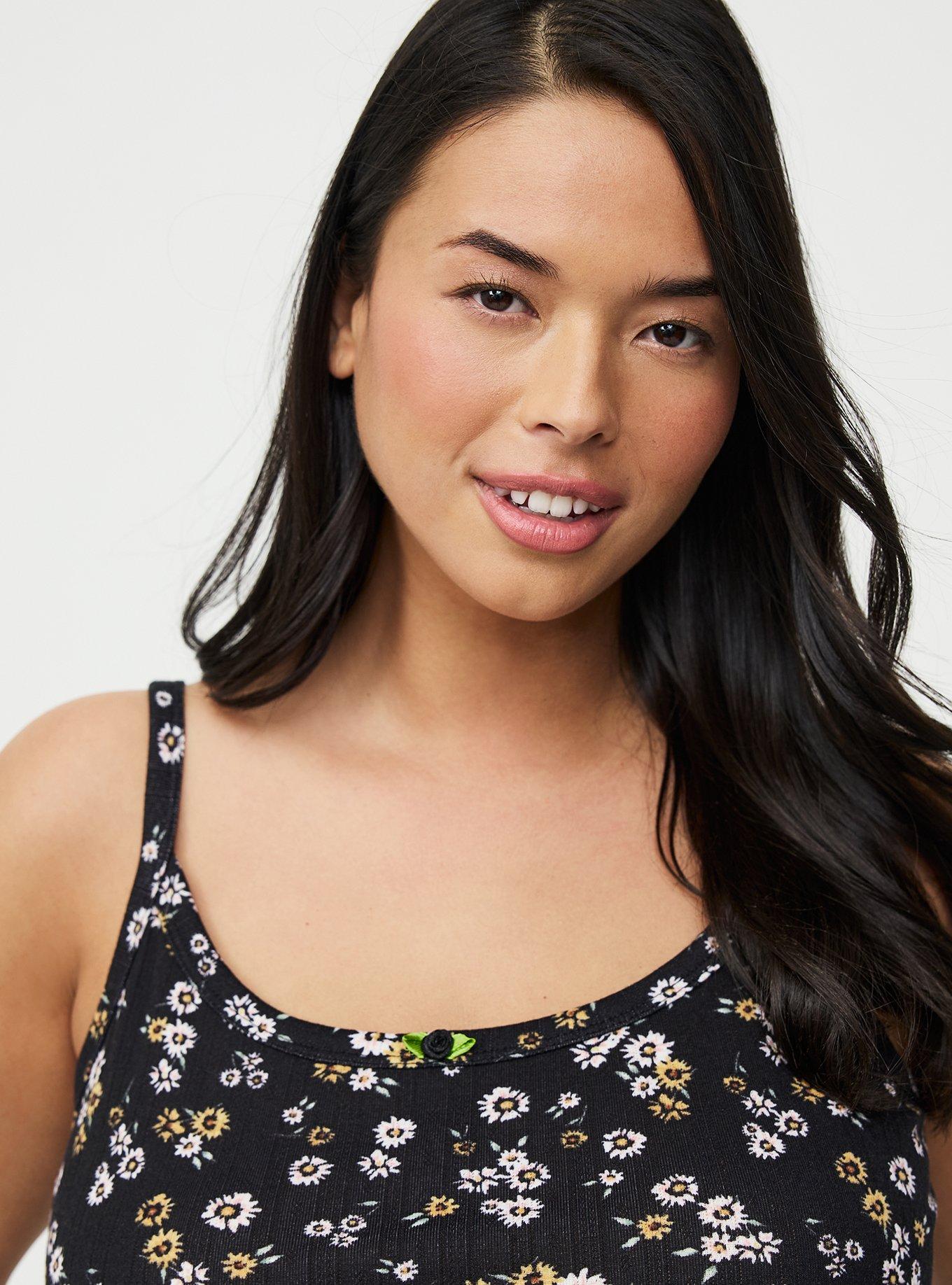 Pointelle Sleep Cami, DAISY DITSY BLACK, alternate