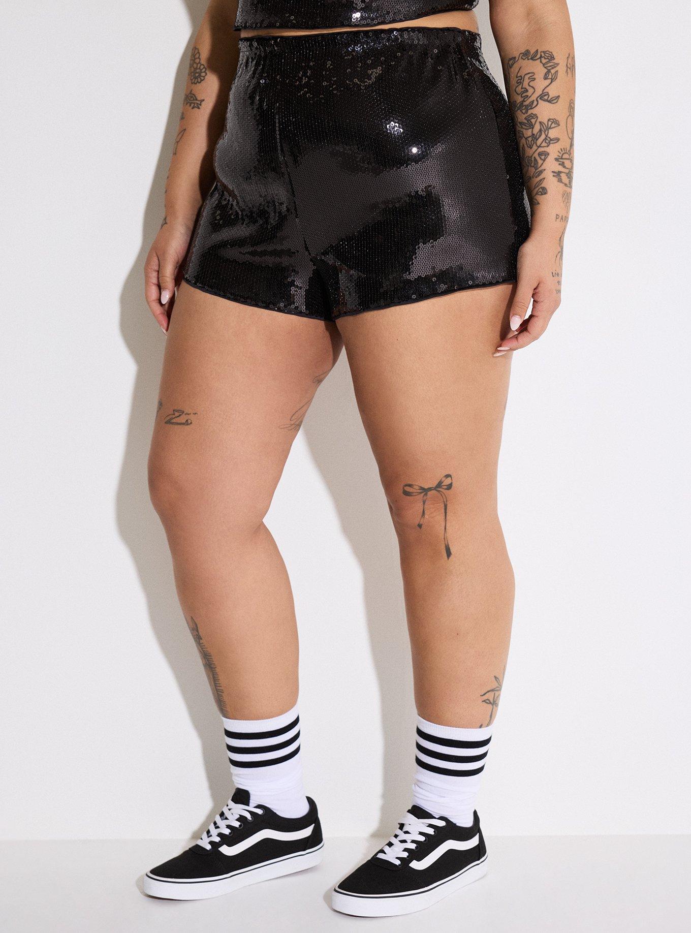 LoveSick Sequin Short, DEEP BLACK, alternate