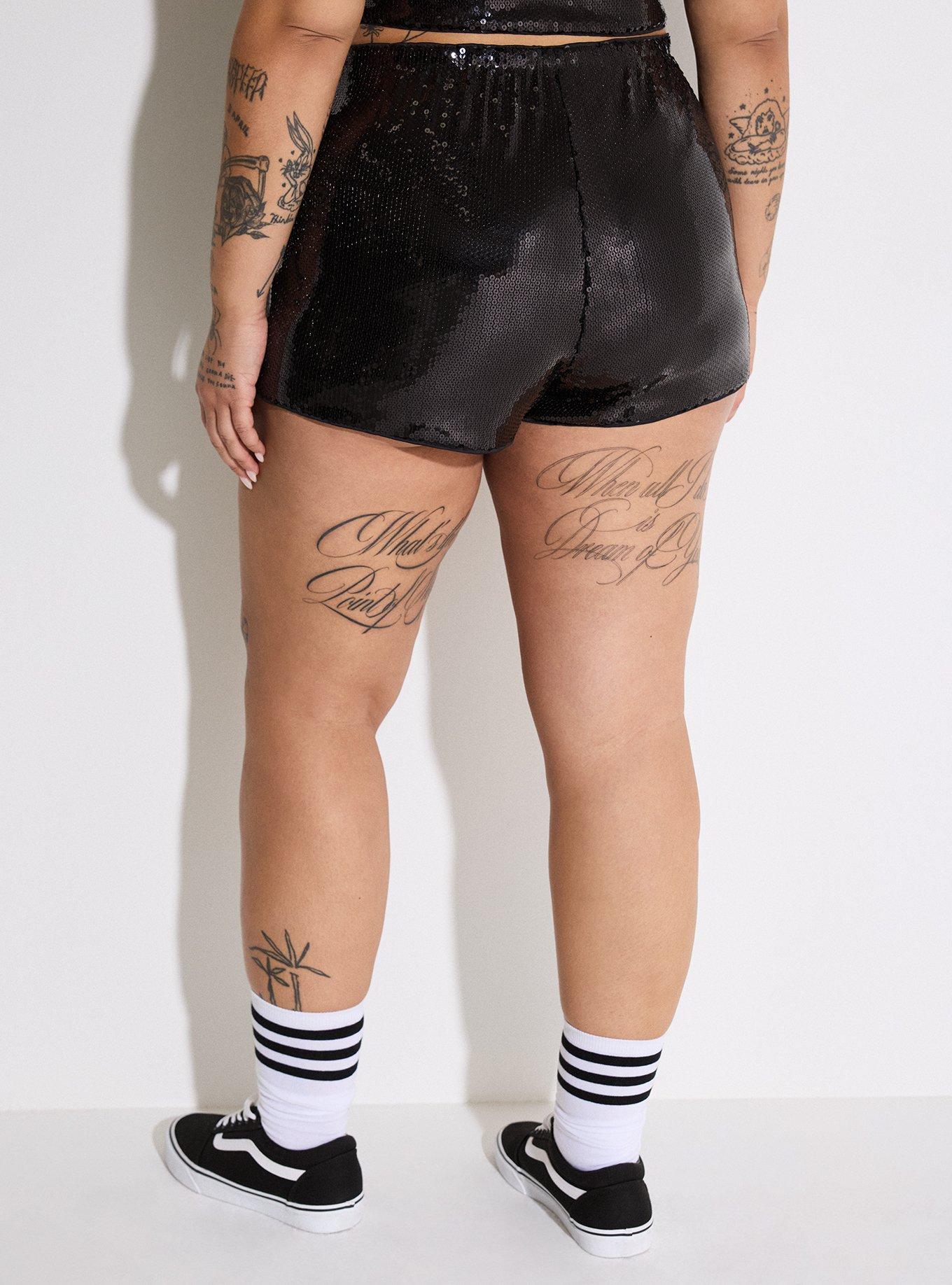 LoveSick Sequin Short, DEEP BLACK, alternate