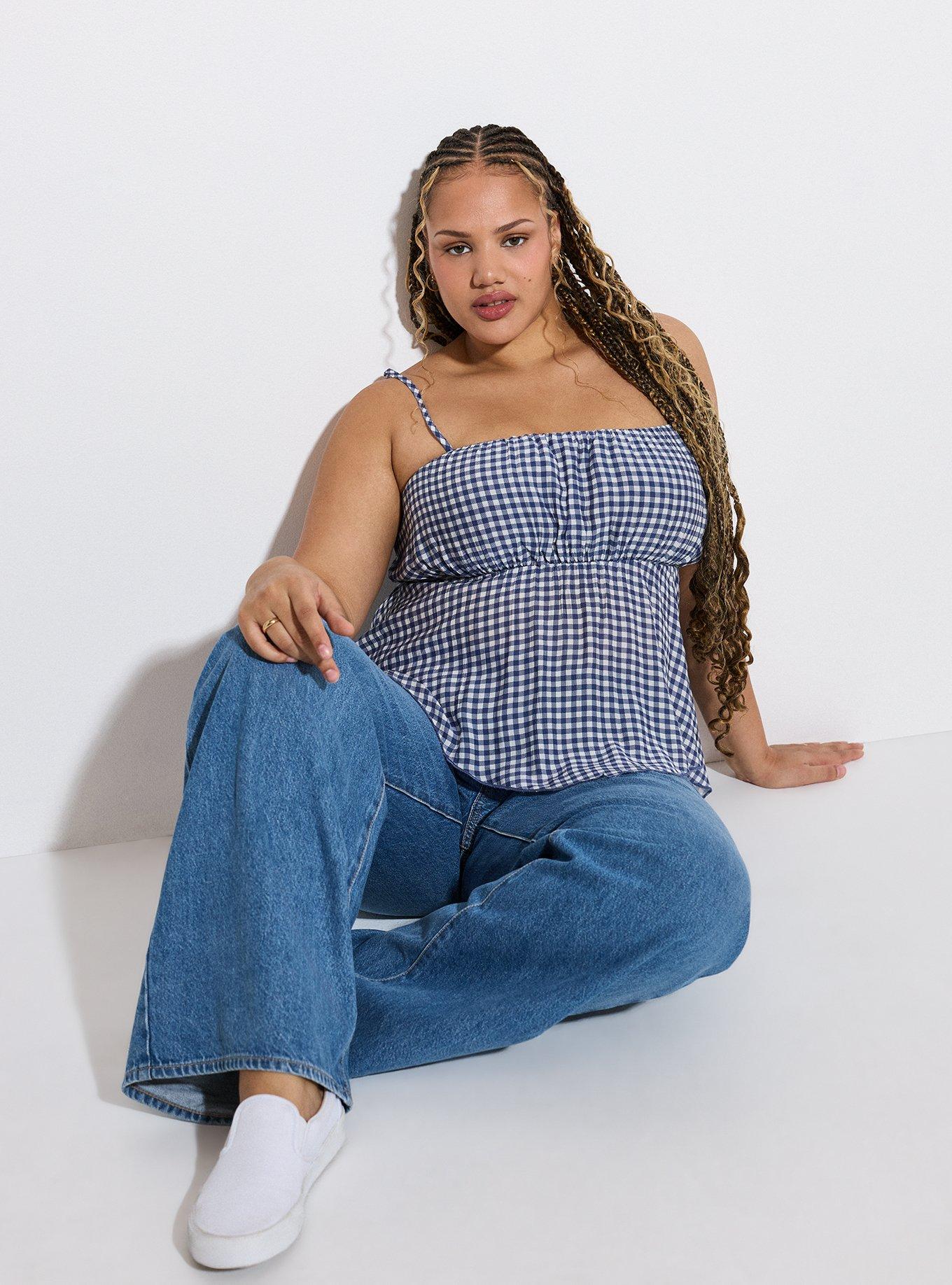 LoveSick Tie-Back Tube Top, LANA GINGHAM BLUE, alternate