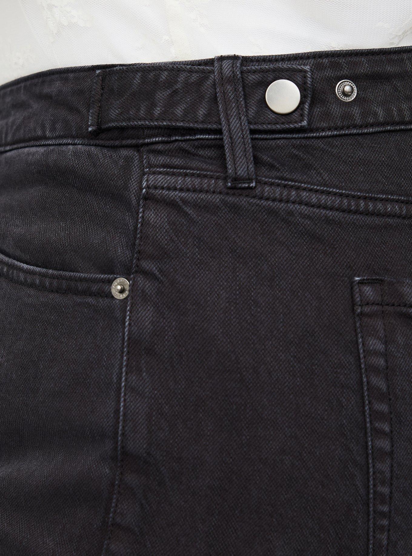 High-Rise Straight Ankle Jean, WASHED BLACK, alternate