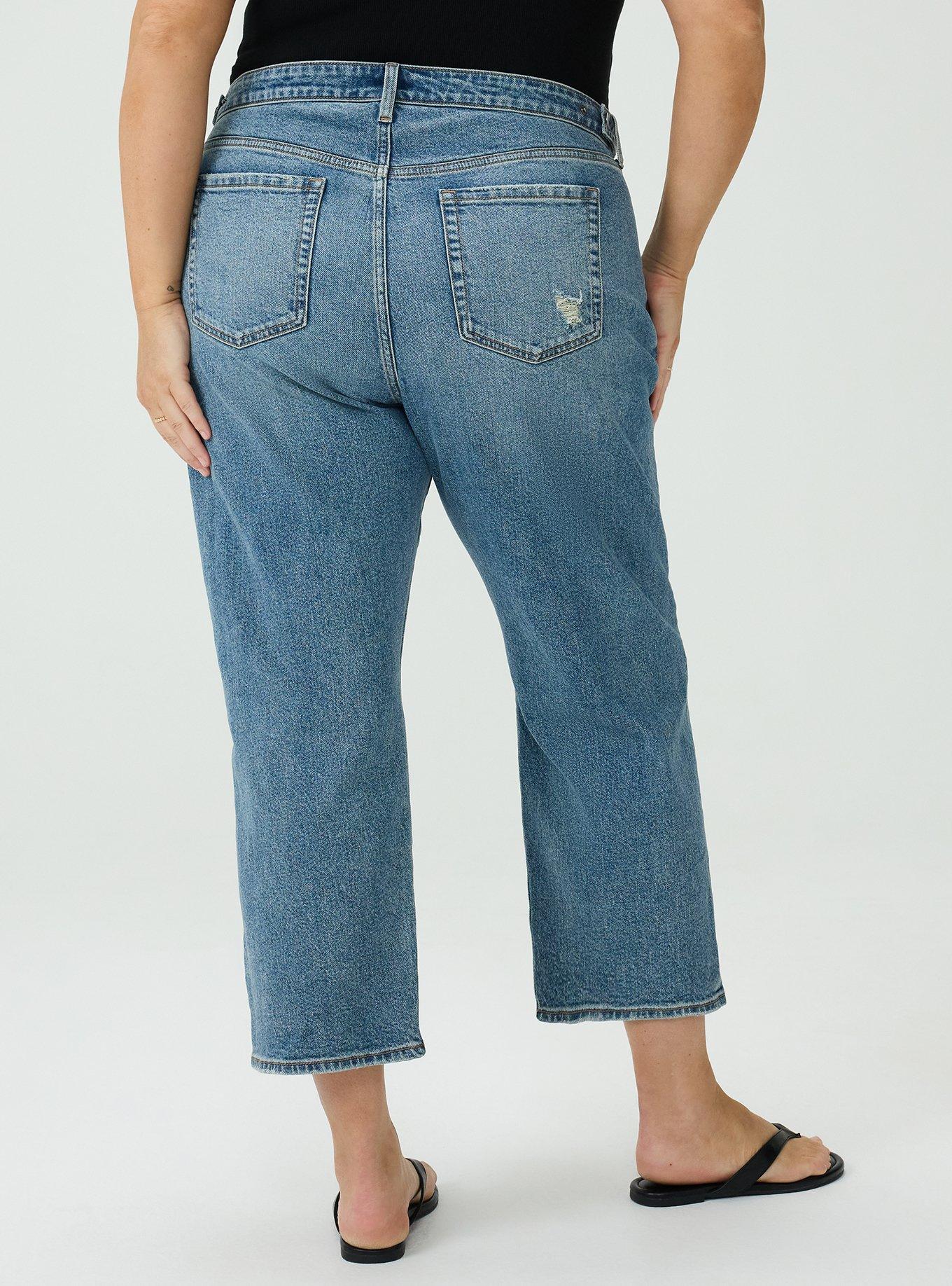 Plus Size High-Rise Straight Ankle Jean, AMERICANO, alternate
