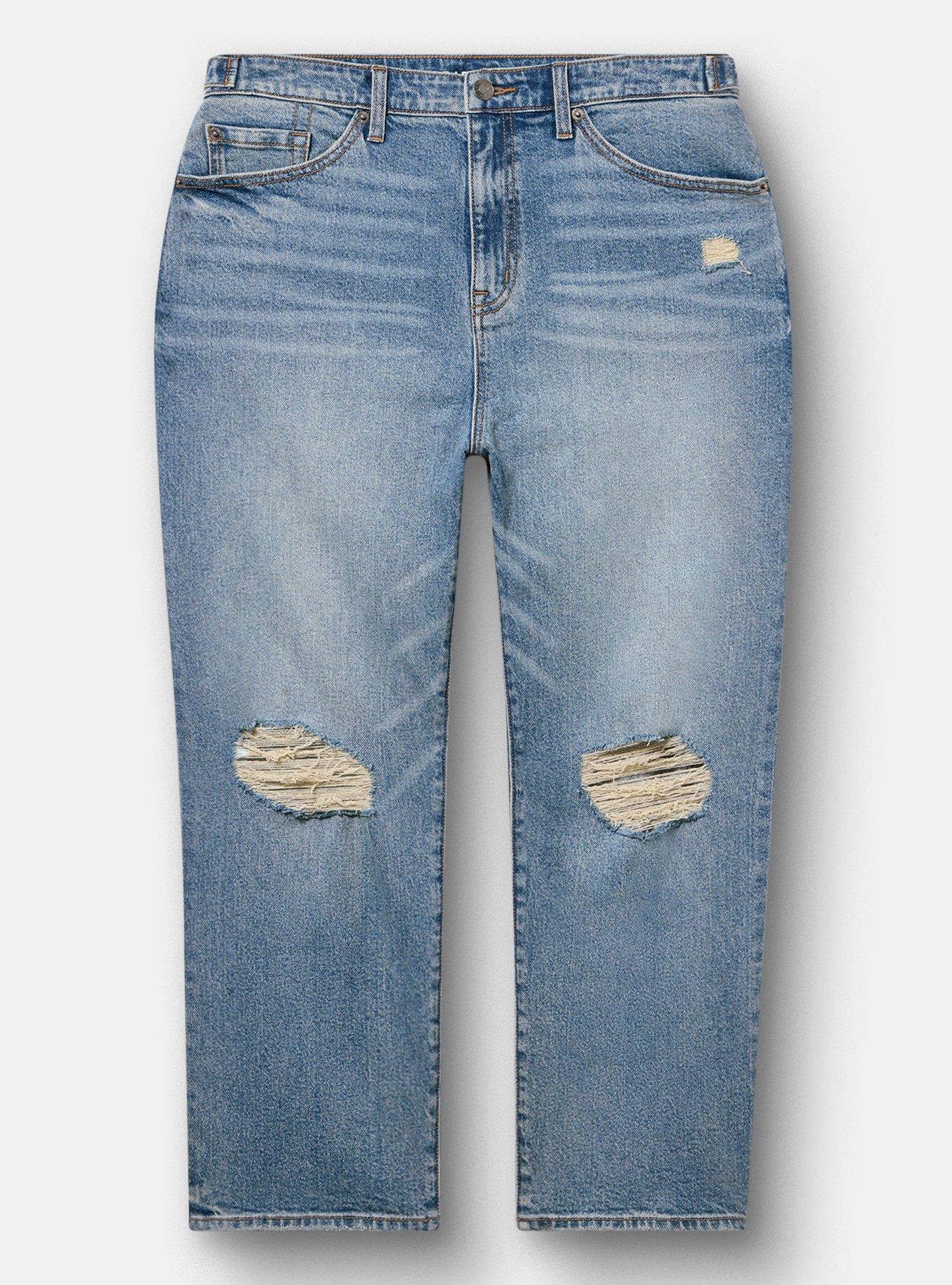 Plus Size High-Rise Straight Ankle Jean, AMERICANO, flat
