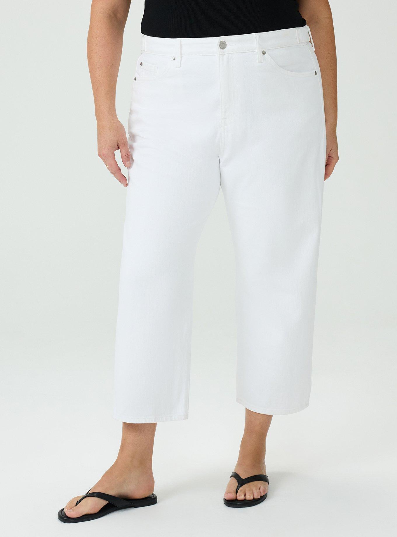 Plus Size High-Rise Straight Ankle Jean, NEW WHITE, alternate