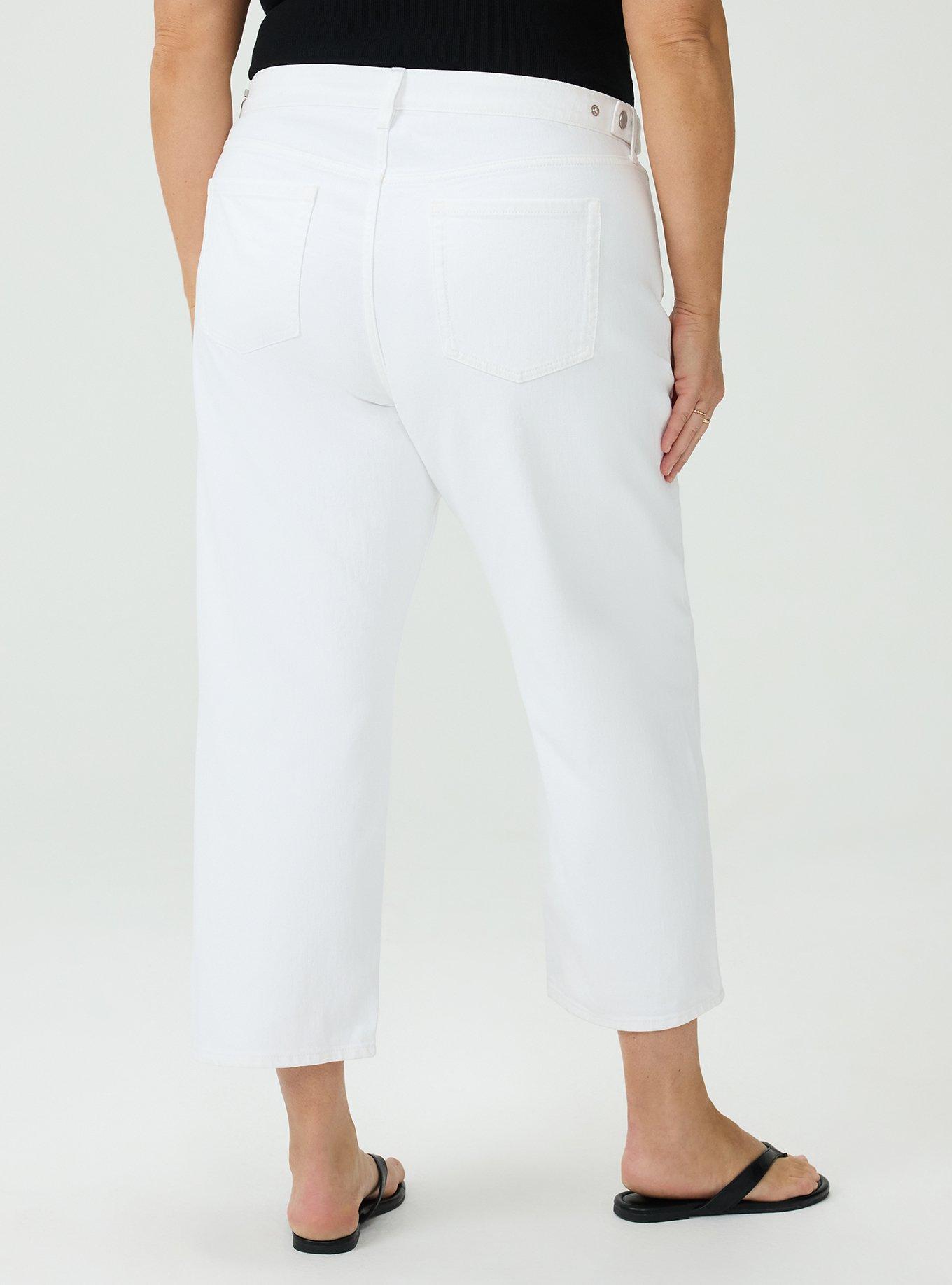 Plus Size High-Rise Straight Ankle Jean, NEW WHITE, alternate