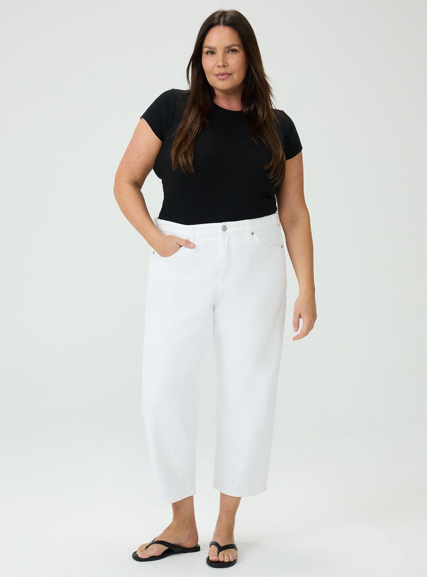 Plus Size High-Rise Straight Ankle Jean, NEW WHITE, alternate
