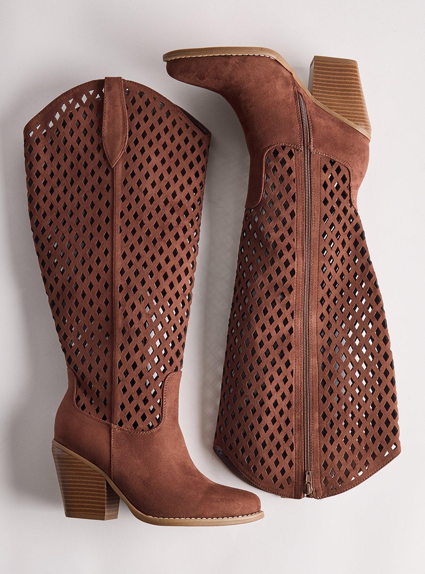 Laser Cut Western Boot (WW), COGNAC, hi-res