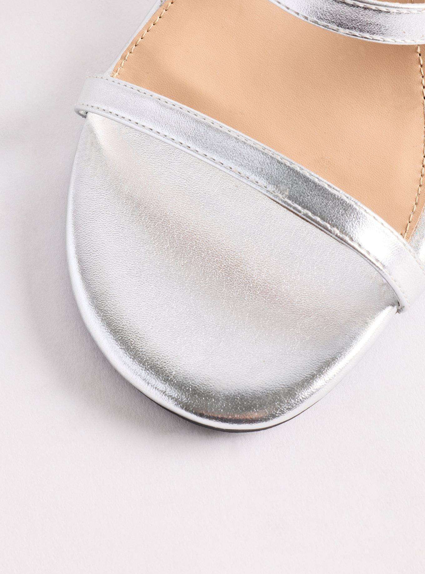 Strappy Wrap Heeled Sandal (WW), SILVER, alternate