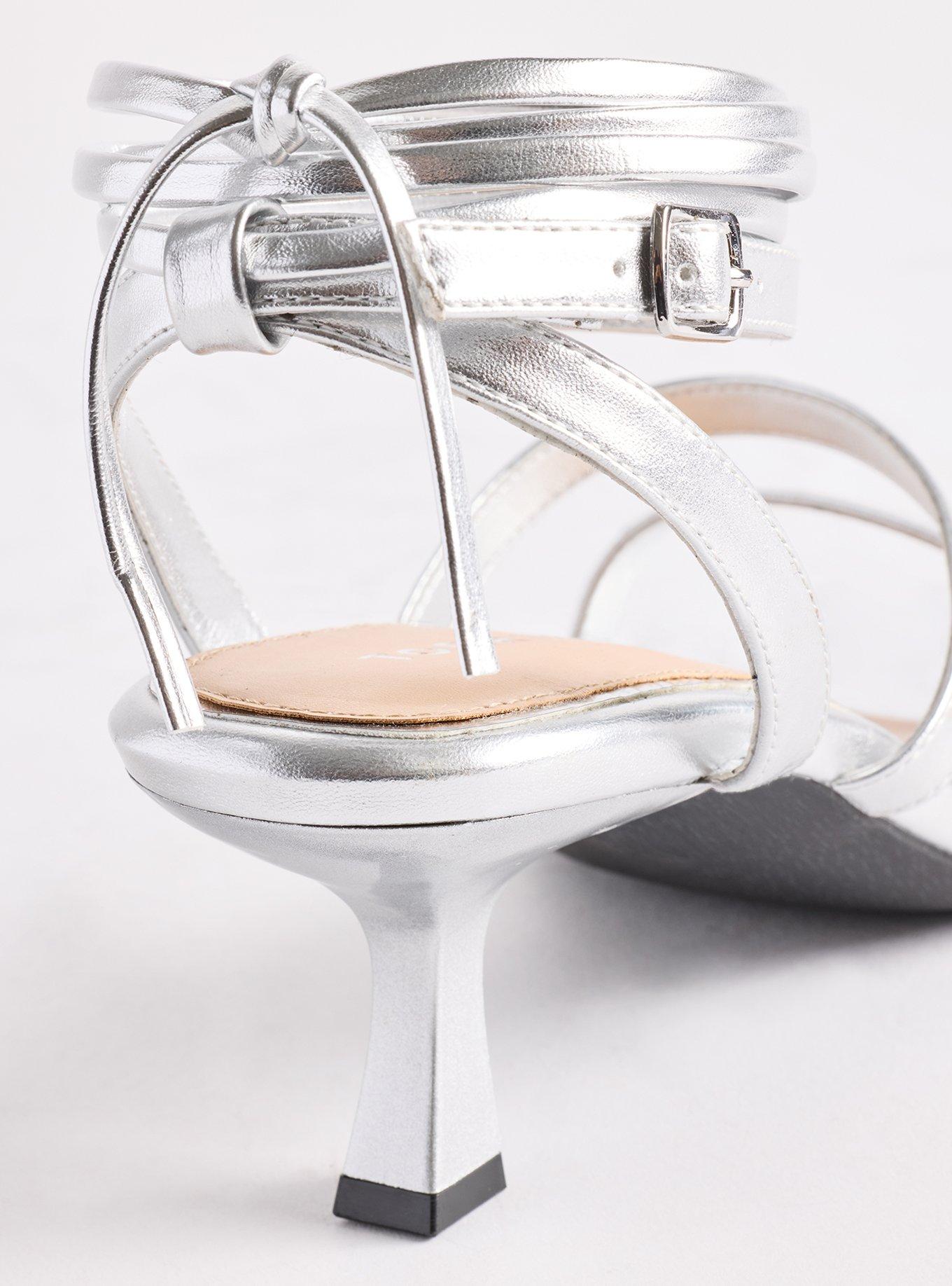 Strappy Wrap Heeled Sandal (WW), SILVER, alternate