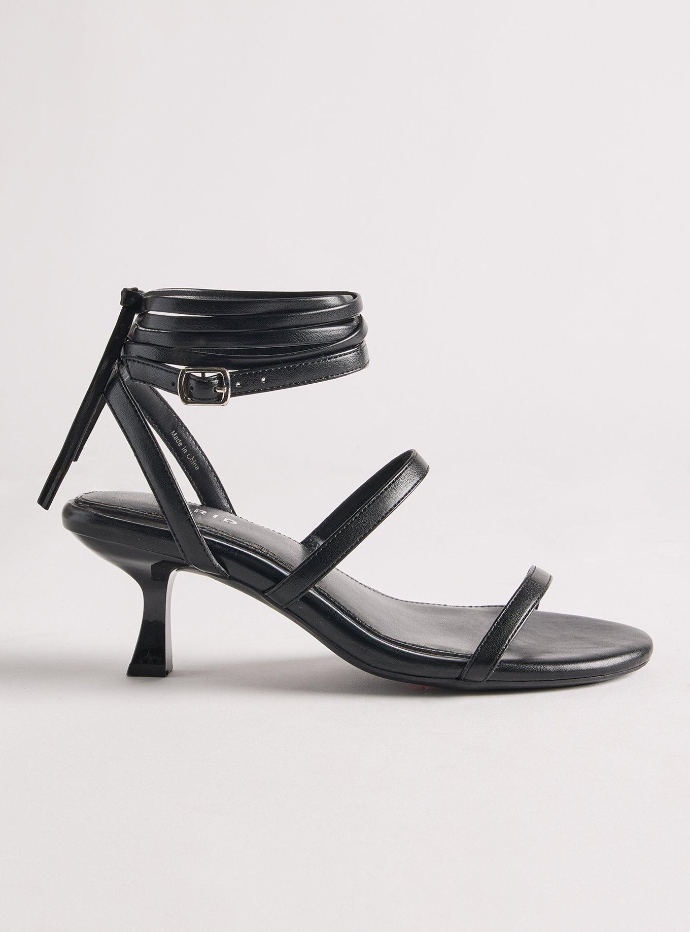 Strappy Wrap Heeled Sandal (WW), BLACK, alternate