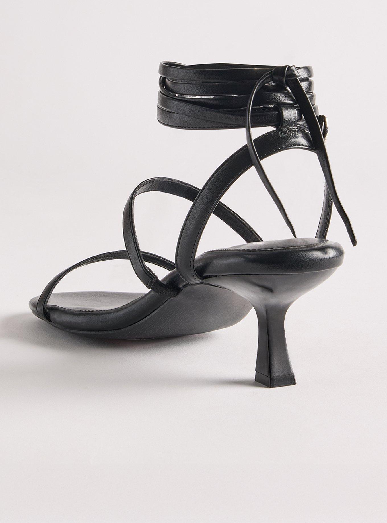 Strappy Wrap Heeled Sandal (WW), BLACK, alternate