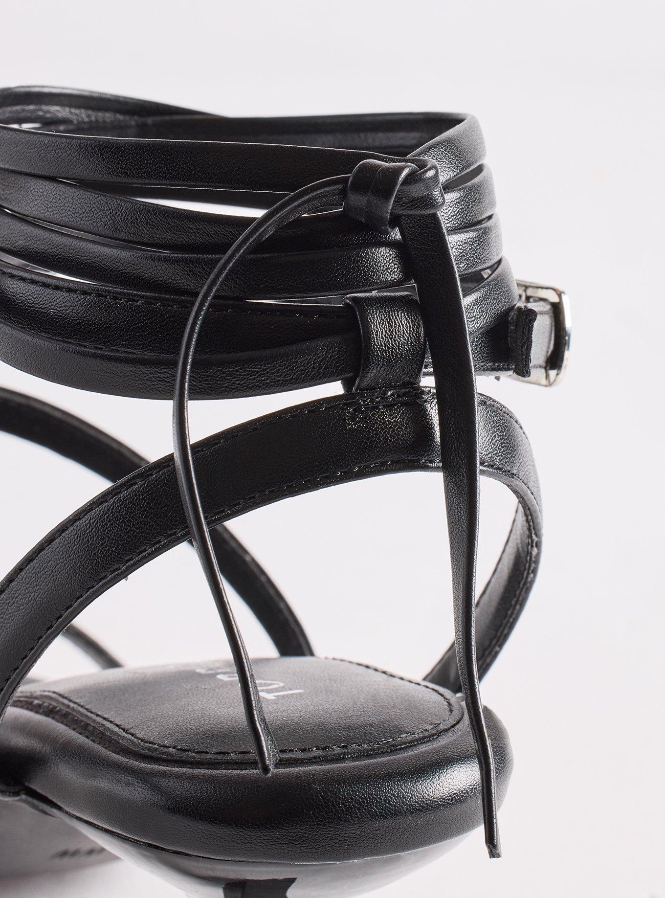 Strappy Wrap Heeled Sandal (WW), BLACK, alternate