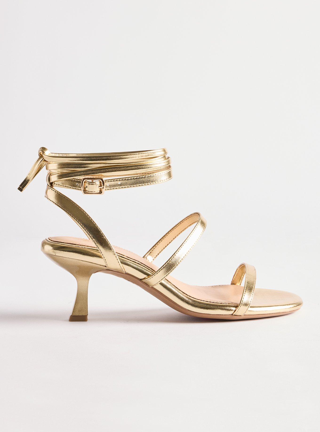 Strappy Wrap Heeled Sandal (WW), GOLD, alternate