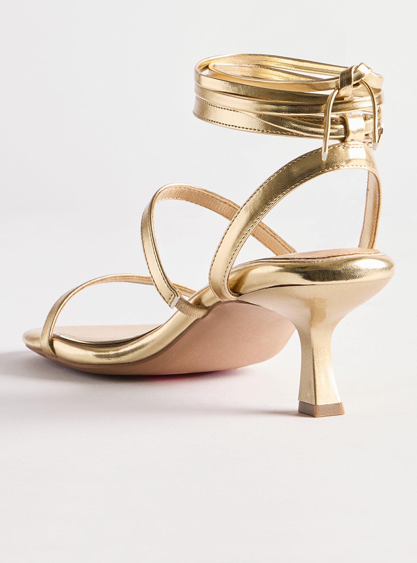 Strappy Wrap Heeled Sandal (WW), GOLD, alternate