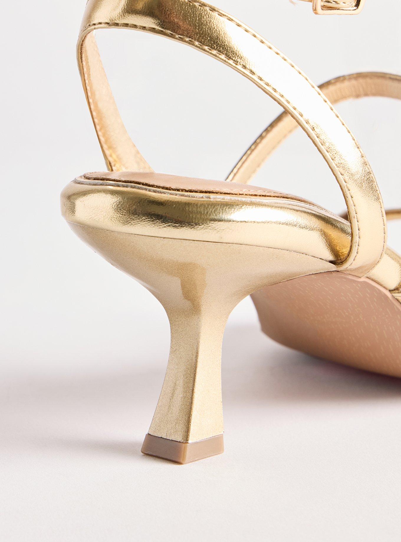 Strappy Wrap Heeled Sandal (WW), GOLD, alternate