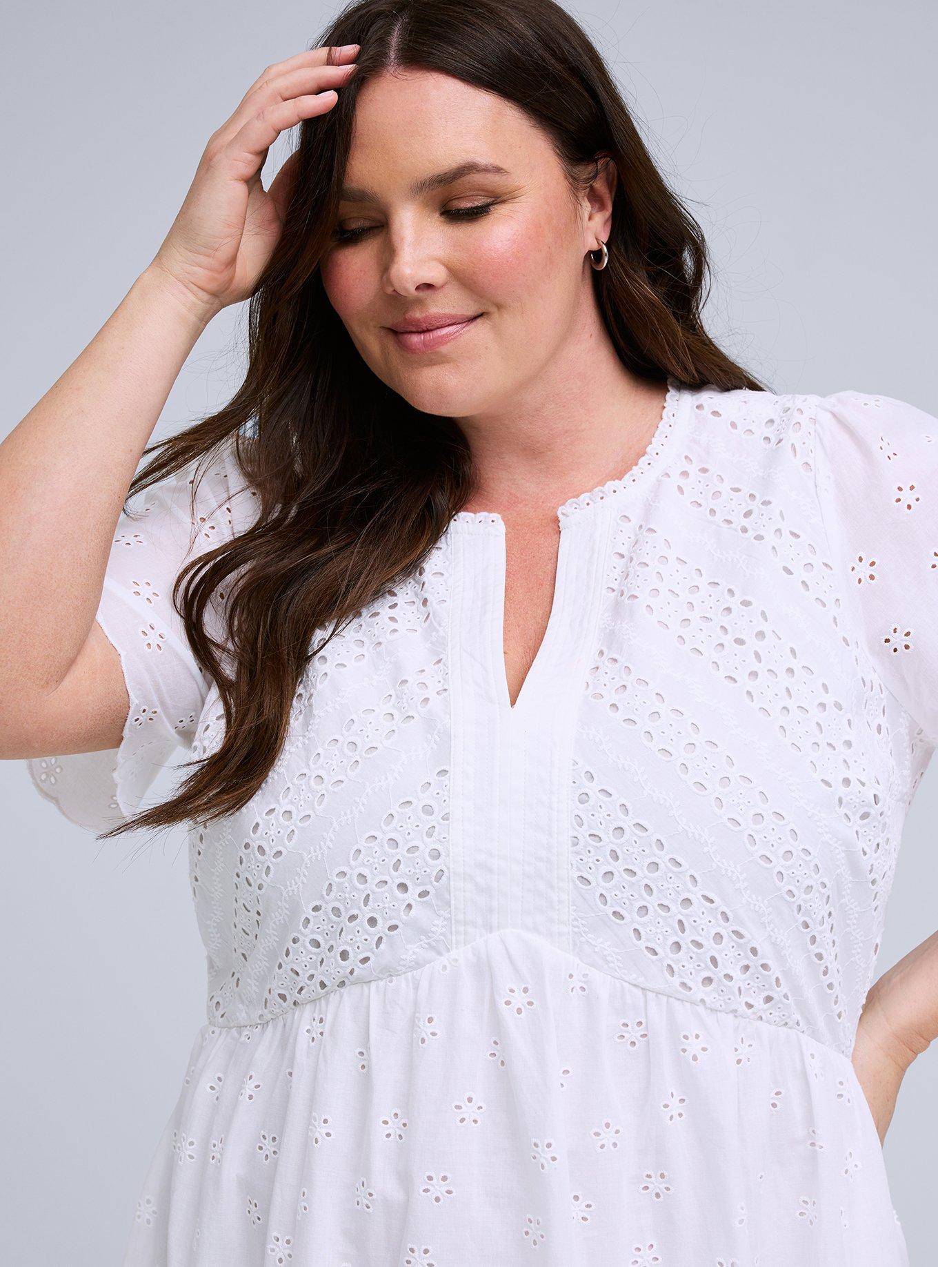 Belle Isle Eyelet Mini Dress, BRIGHT WHITE, alternate