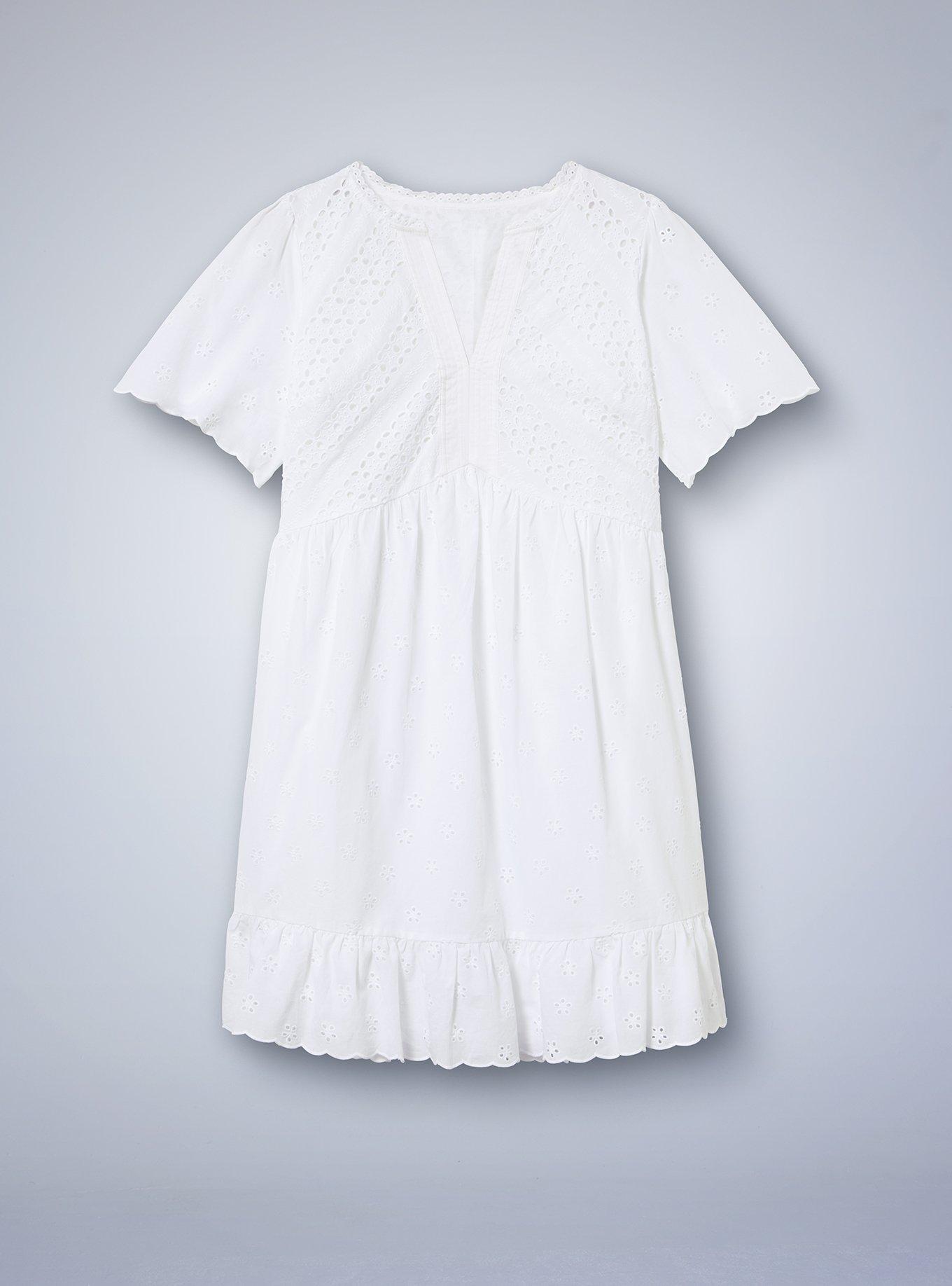 Belle Isle Eyelet Mini Dress, BRIGHT WHITE, hi-res