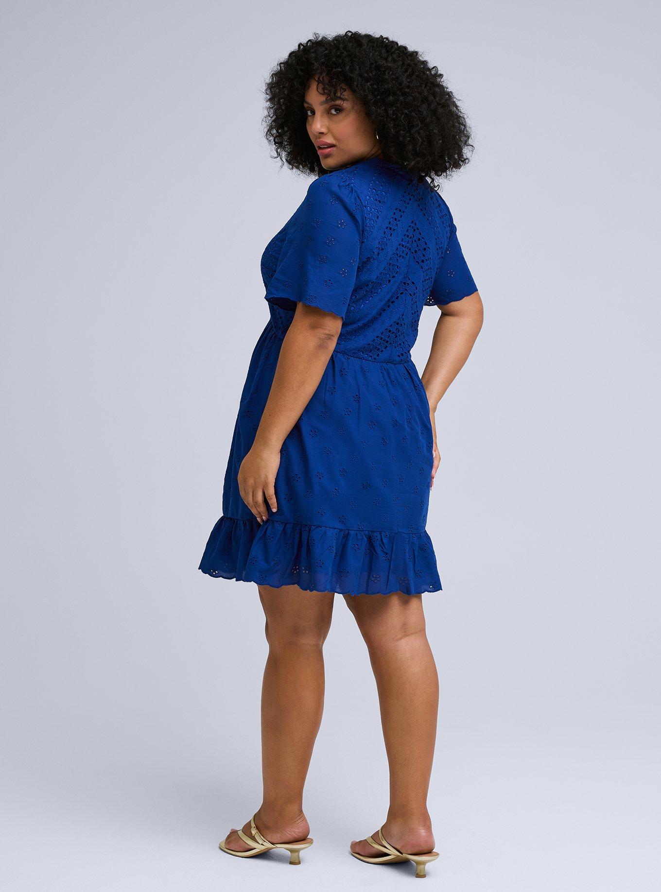 Plus Size - Belle Isle Eyelet Mini Dress - Torrid