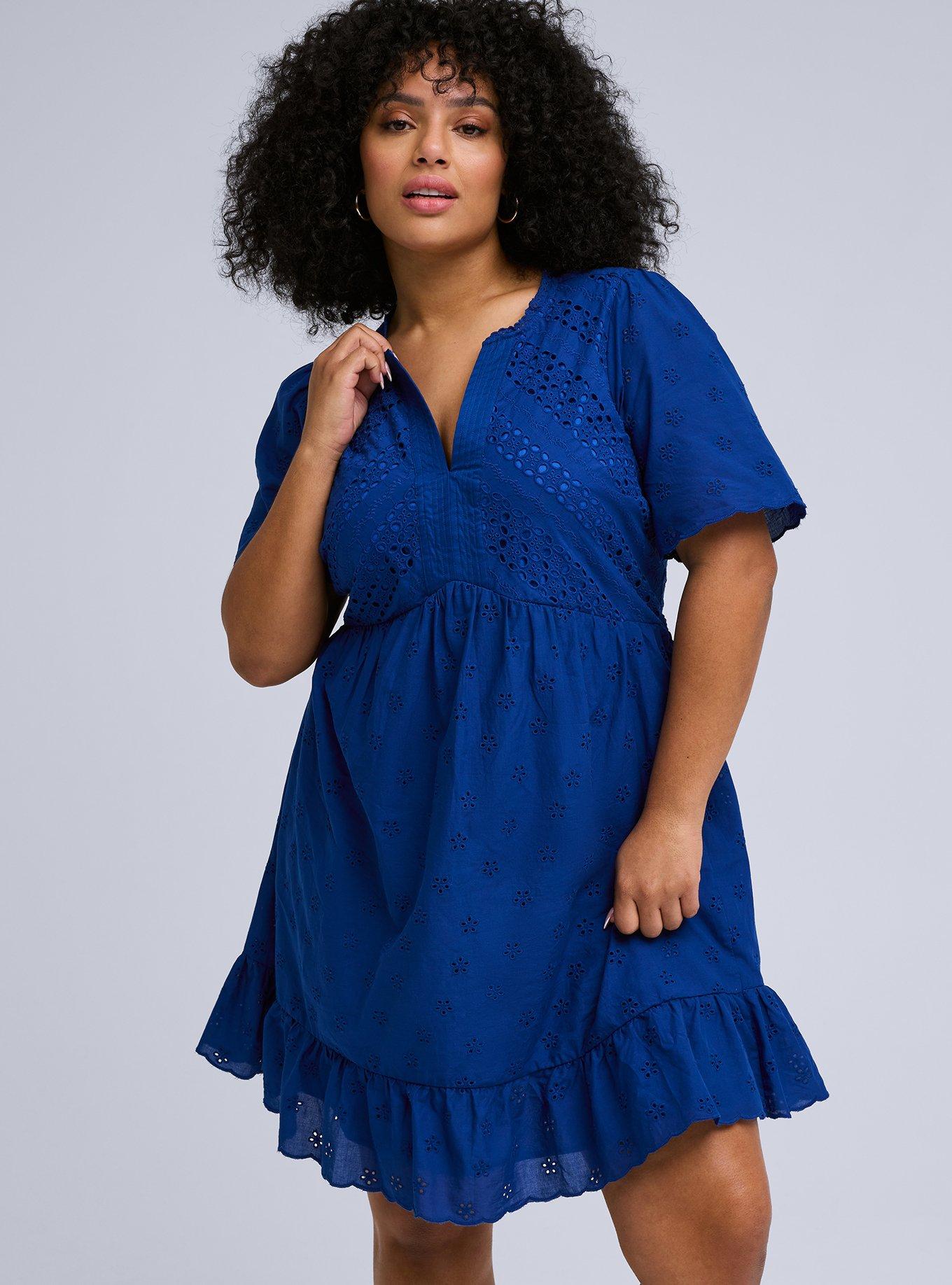 Belle Isle Eyelet Mini Dress, SODALITE BLUE, alternate