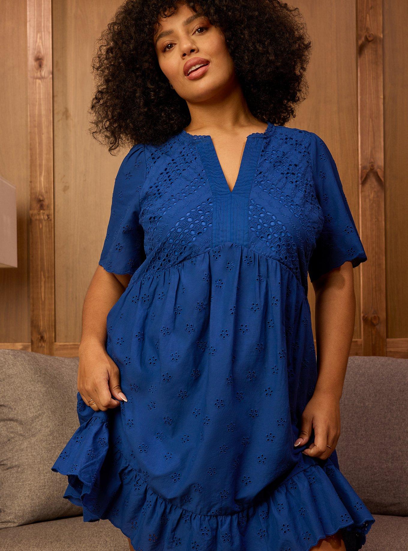 Belle Isle Eyelet Mini Dress, SODALITE BLUE, alternate