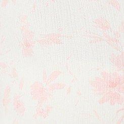 Lace Trim Button Front Tunic Top, REFRESHING SUNFLOWER FLORAL PINK, swatch