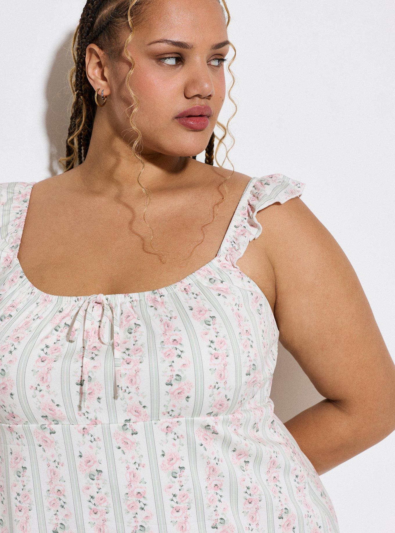 LoveSick Slip Mini Dress, KNIGHTLY ROSE STRIPE WHITE, alternate