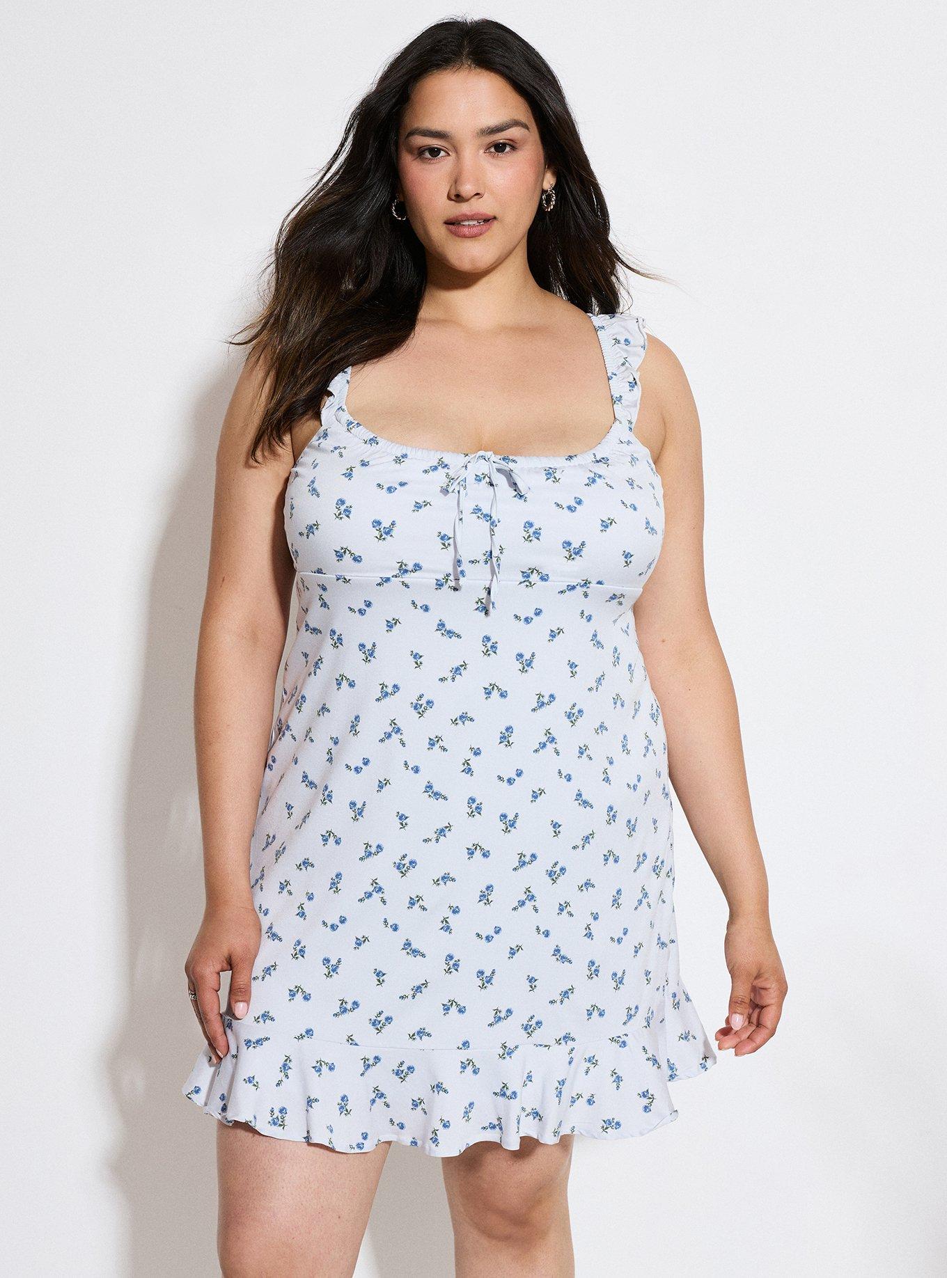 LoveSick Slip Mini Dress, ROSA SPRIGS FLORAL BLUE, alternate