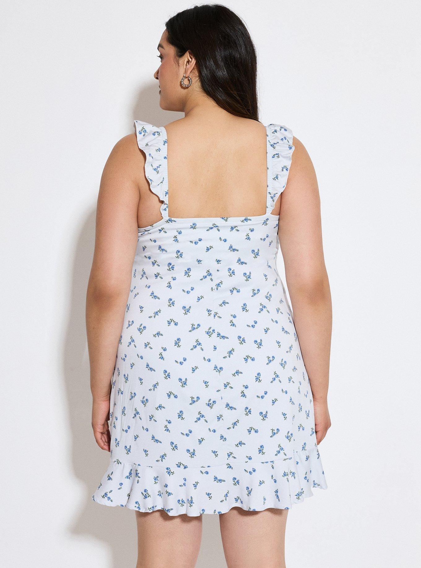 LoveSick Slip Mini Dress, ROSA SPRIGS FLORAL BLUE, alternate