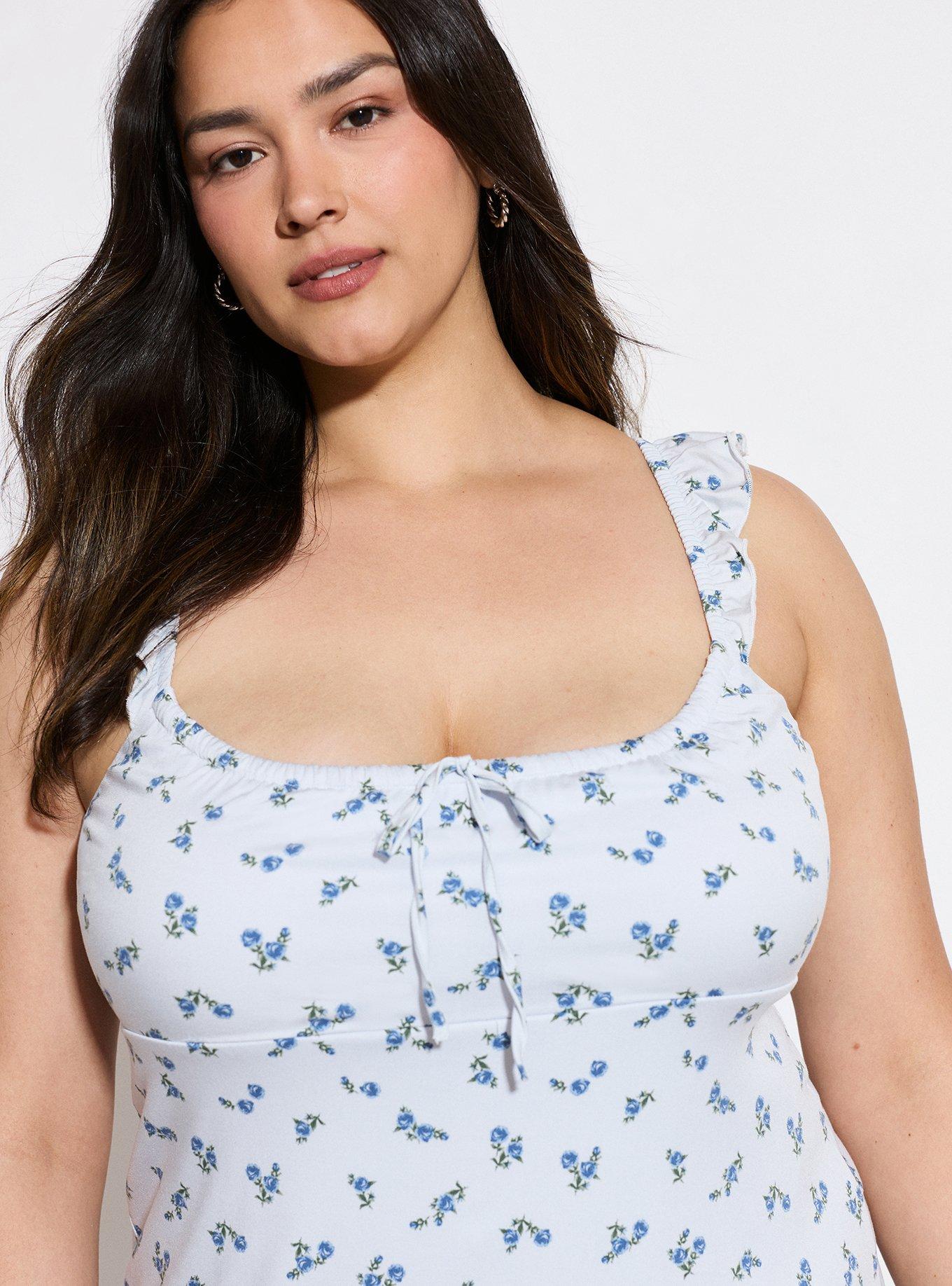 LoveSick Slip Mini Dress, ROSA SPRIGS FLORAL BLUE, alternate