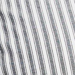 Y-Neck Tea Length Dress, MORA STRIPE WHITE, swatch