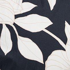 Y-Neck Tea Length Dress, BLUEPRINT FLORAL BLACK, swatch