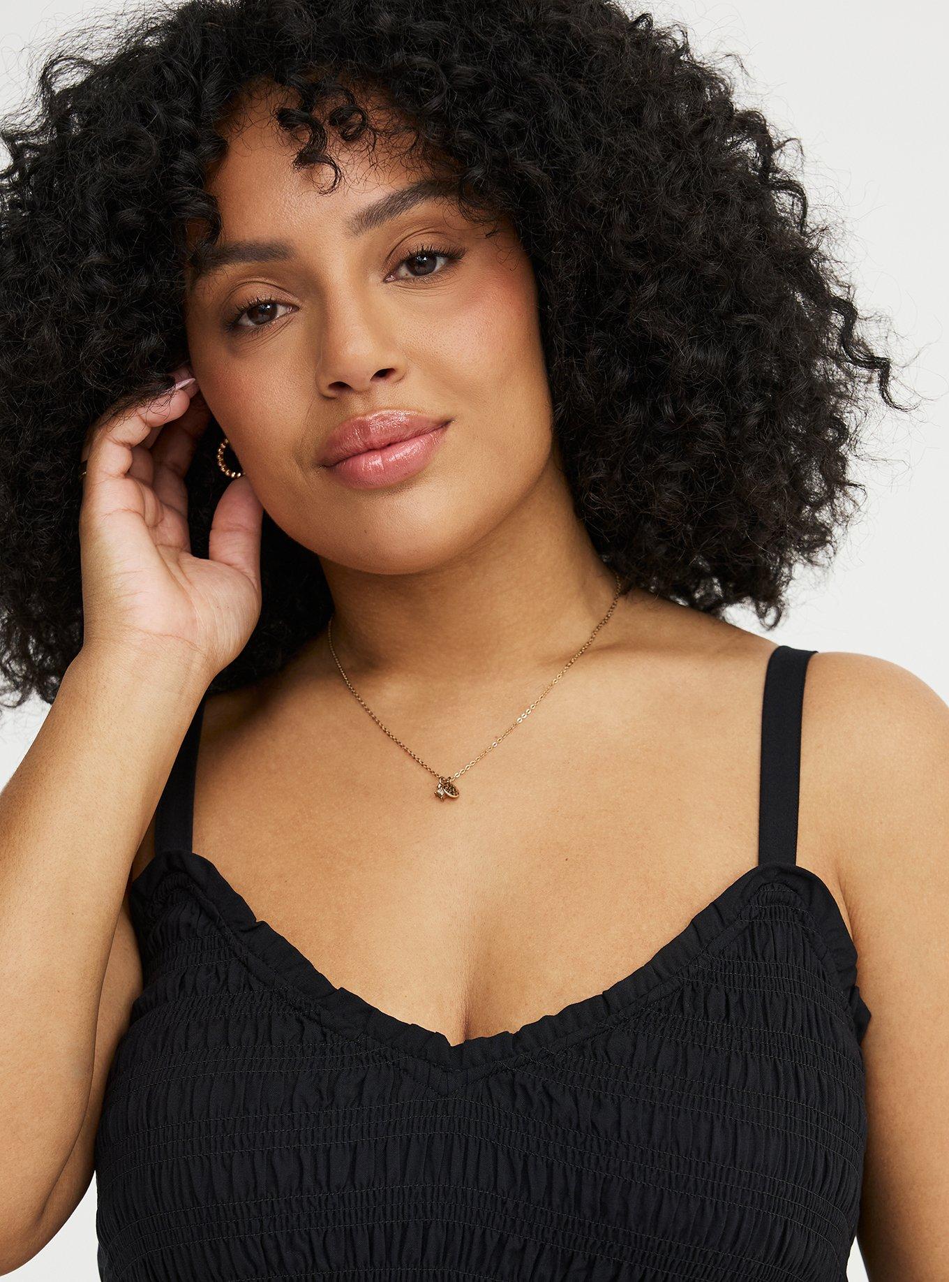 Smocked Bodice Mini Dress, DEEP BLACK, alternate