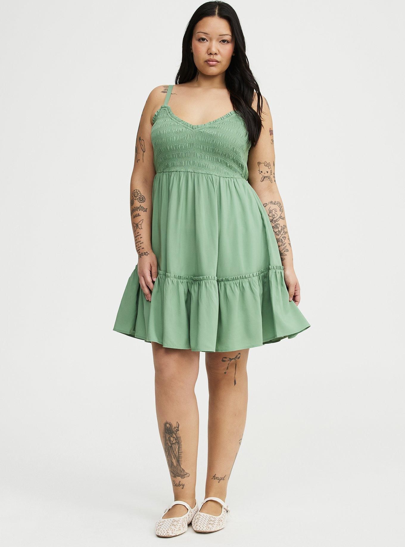 Smocked Bodice Mini Dress, LODEN FROST, alternate