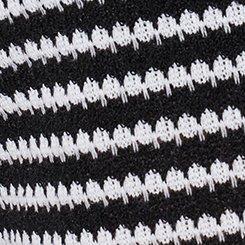 LoveSick Flyaway Jacquard Cardigan, LOVESICK KNIT STRIPE BLACK WHITE, swatch