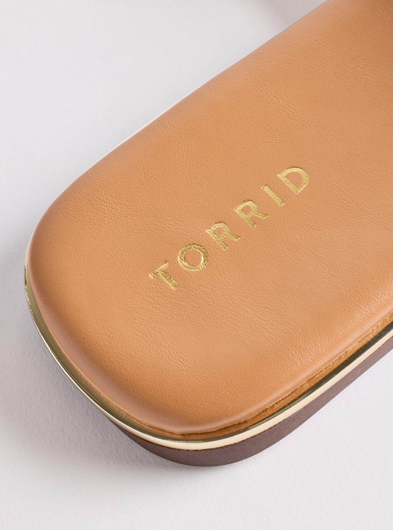 Criss-Cross Metal Trim Slide (WW), COGNAC, alternate