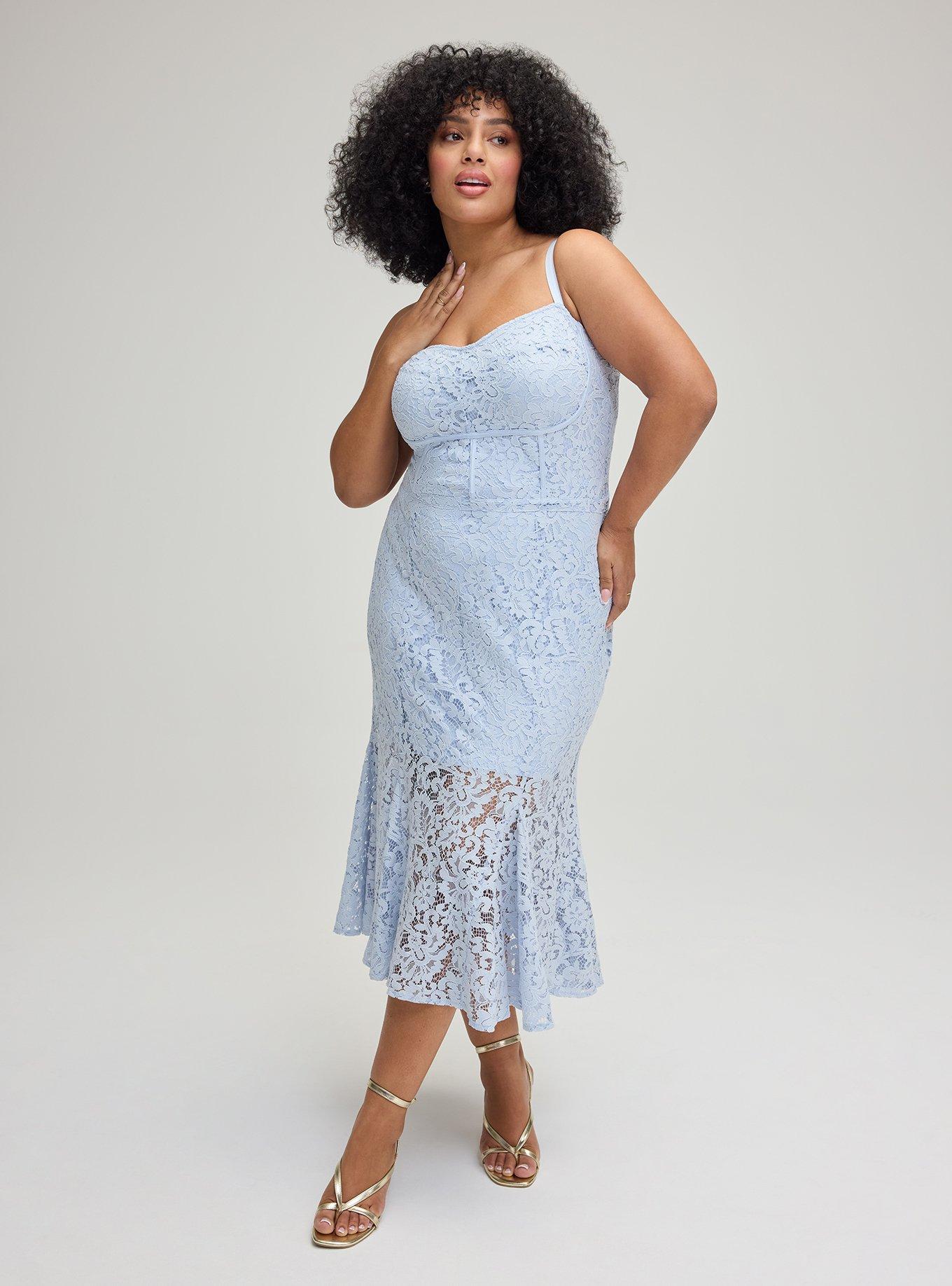 Studio Lace Corset Maxi Dress, HEATHER, hi-res