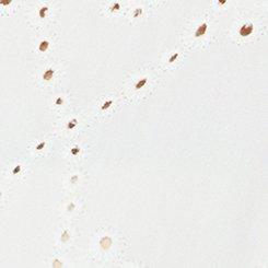 Drop Shoulder Eyelet Shirt, BLANC DE BLANC, swatch