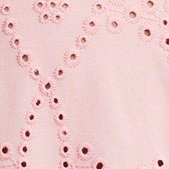 Drop Shoulder Eyelet Shirt, BLOSSOM, swatch