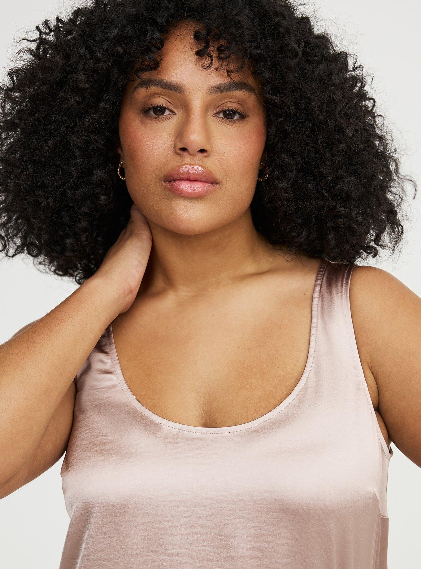 Satin Scoop Tank, MUSHROOM, alternate