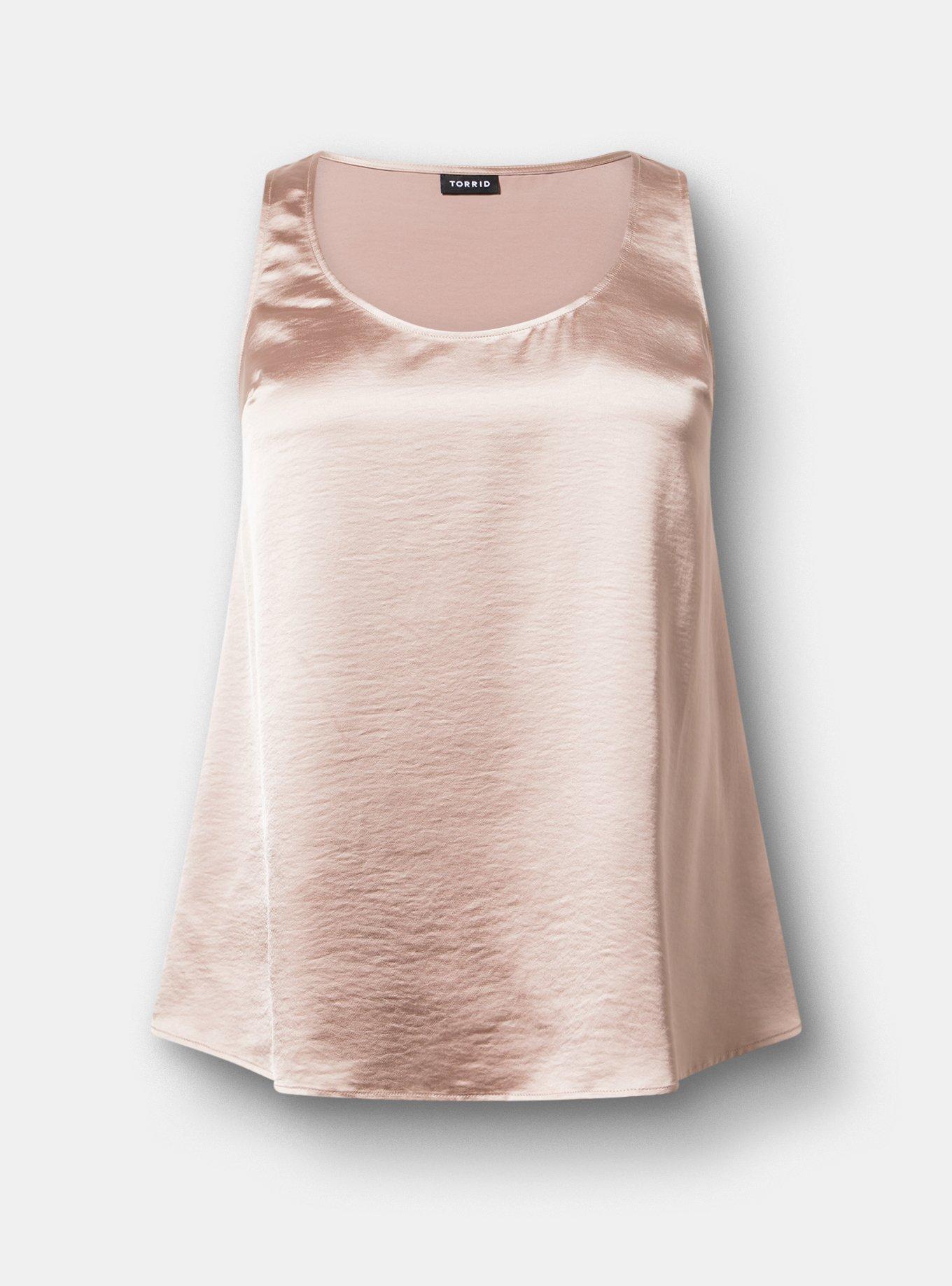 Satin Scoop Tank, MUSHROOM, hi-res