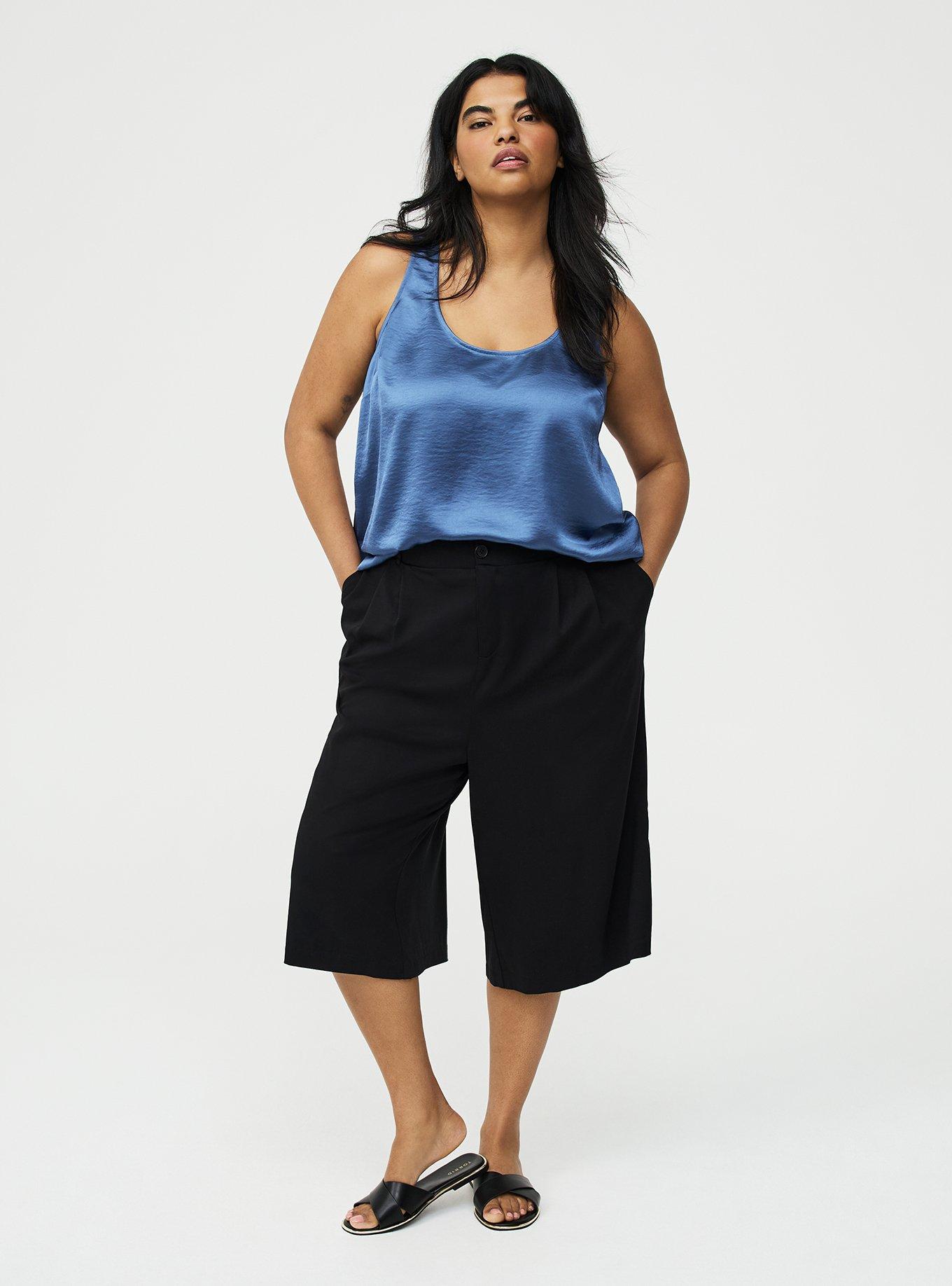 Satin Scoop Tank, BLUE HORIZON, alternate