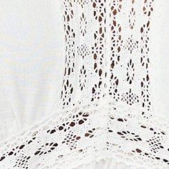 Lace Trim Babydoll Top, BLANC DE BLANC, swatch