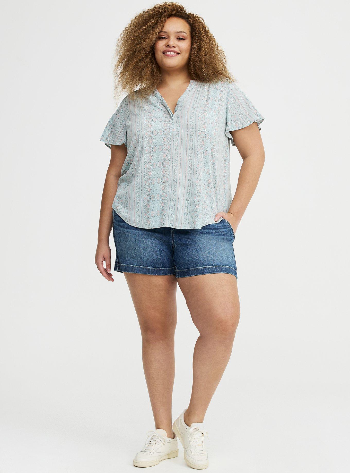 Harper Crinkle Gauze Pullover Top, JASMINE BORDER MINT, alternate